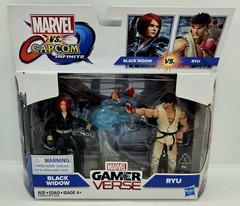 New! Marvel vs. Capcom Black Widow vs. Ryu 2 Pack Action Figure Street Fighter🔥