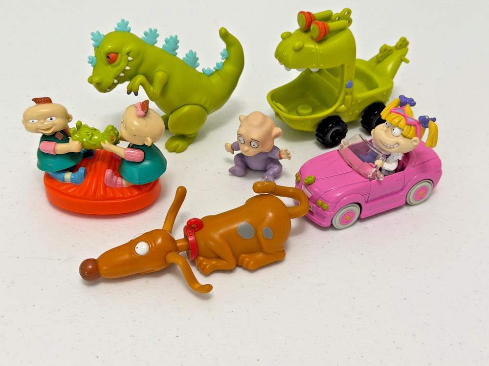 VINTAGE 1998 RUGRATS TWINS REPTAR BURGER KING TOYS NICKELODEON LOT