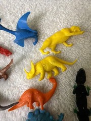 Dinosaurs Lot Of 16 Prehistoric Jurassic Figures Plastic Rubber Vtg 60’s 70’s