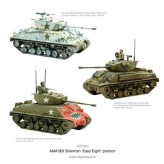 Warlord Games Bolt Action WWII M4A3E8 Sherman Easy Eight Platoon Tank 1:56 Milit