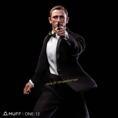 MUFF 007 Agent Killer 1/12 Action Figures Suit Clothes Gray suit &Head Body