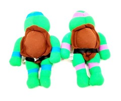 Vintage Teenage Mutant Ninja Turtles Plush 1989 Ace Branded Lot Of 2 Leonardo Do