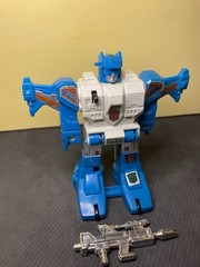 Transformers G1 Topspin w/ Spec Card & Weapon – 1985 Hasbro READ