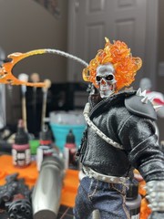 CUSTOM (PAINTED) ML Ghost Rider penance Headsculpt (READ DESCRIPTION)