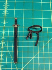 Mythic Legions Brown Leather Armory Knight “SWORD & SHEATH w/LEATHER BELT” *NEW*