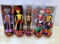 Bendos Lot of 5 Action Figures with a Twist Flashy Santa Big Brain Stinkbug