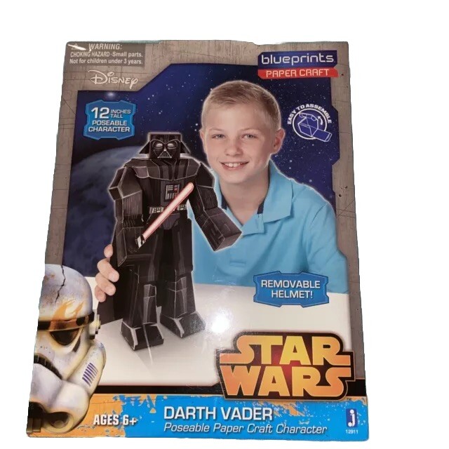 Star Wars Poseable Darth Vader Blueprints Paper Craft 12 Inch Character NIB