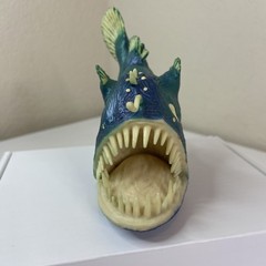 Vintage 1997 AnglerFish Creatures Of The Deep By Safari Ltd 5” Figure Blue Green