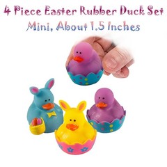 4pc Easter Rubber Ducky Set 1.5in Jeep Ducking FAST US Ship