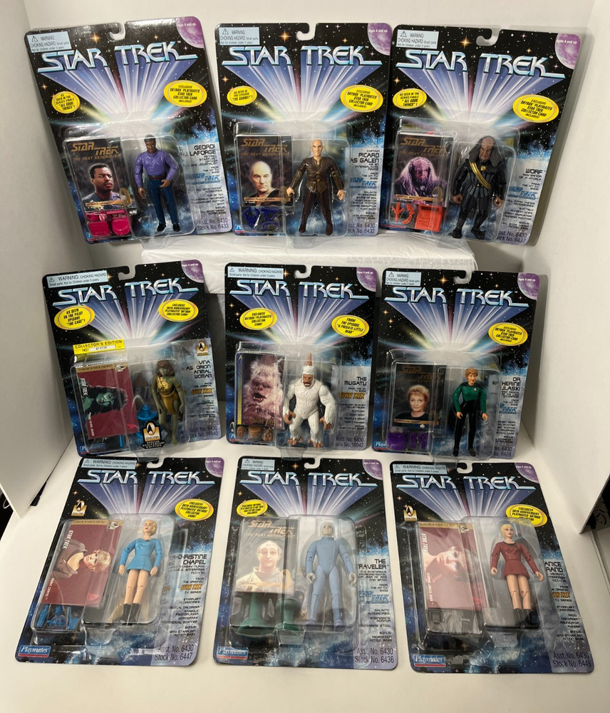 LOT 9 Star Trek Original TV Show/Next Generation Action Figures Playmates NEW