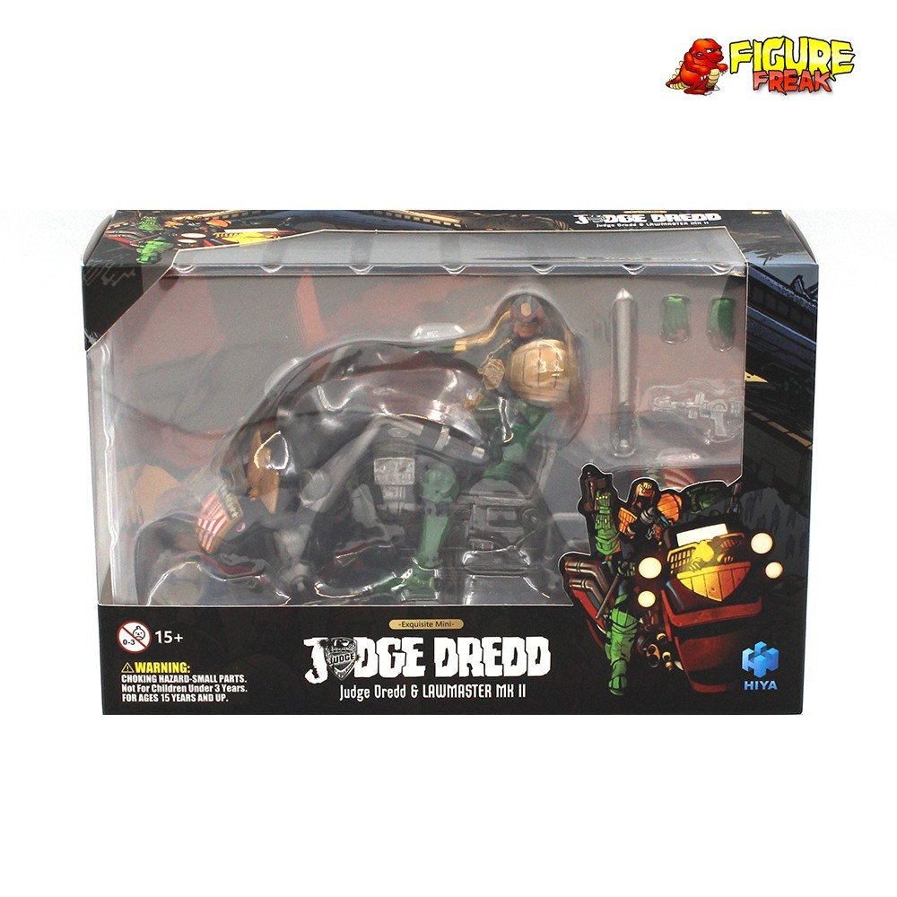 Hiya Toys Judge Dredd & Lawmaster Mk II 4″ Action Figure (1:18 Scale)