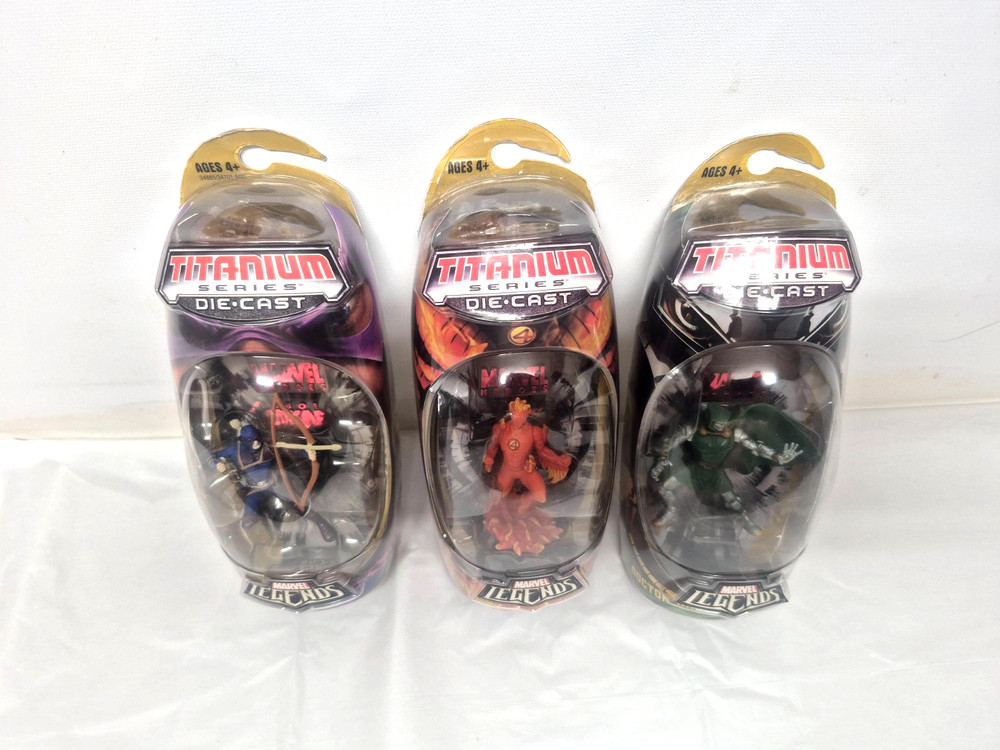 Marvel Legends set of (3) figures Titanium Series Die-Cast Metal Figures 2006