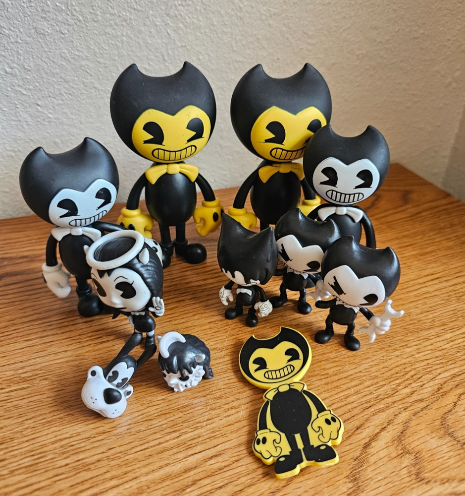 Bendy & the Ink Machine PVC Figure Lot PhatMojo Meatly Games Alice Angel Bendy