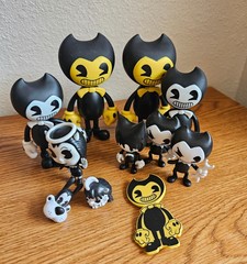 Bendy & the Ink Machine PVC Figure Lot PhatMojo Meatly Games Alice Angel Bendy