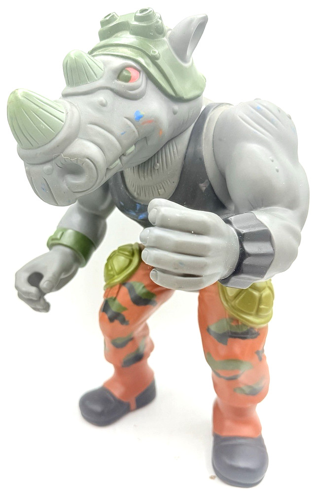 Vtg 1990 TMNT Teenage Mutant Ninja Turtles ROCKSTEADY Large 13.5″ Action Figure