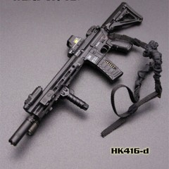 1/6 Scale Gun Model Toys HK416 M4 Assault Rifle Weapon 12 Inch Soldier Figure