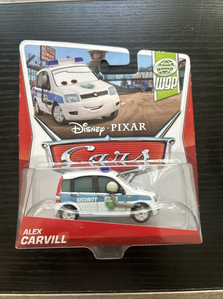 DISNEY PIXAR CARS WORLD GRAND PRIX ALEX CARVILL COLLECTOR NO. 17/17