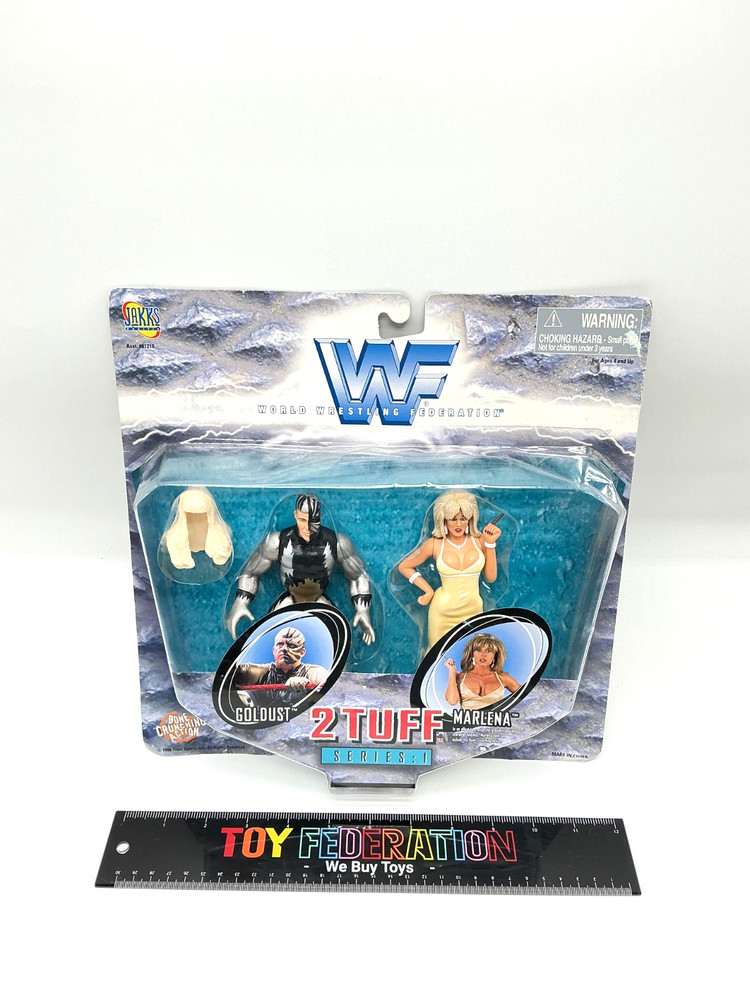 1998 Jakks Pacific WWF GOLD DUST & MARLENA 2 TUFF Series 1 Action Figures