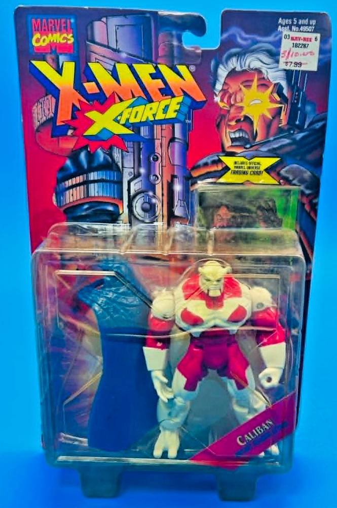 1995 Toy Biz X-Men X-Force Caliban Action Figure with Spiderman Duo Blast Card
