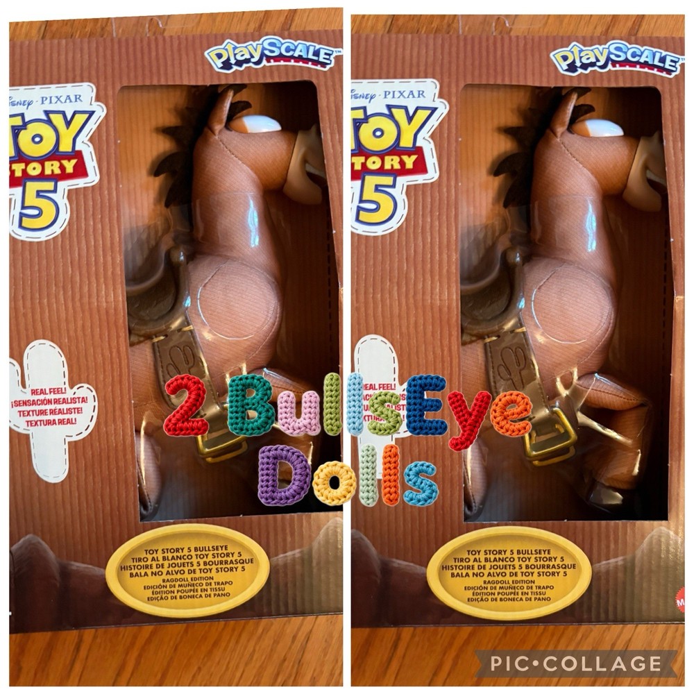 2 Disney Pixar Toy Story 5 Bullseye Ragdoll Edition Plush Figure This is For 2