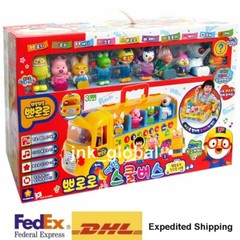 PORORO Melody School Bus & 10 Friends Figures Gift +Free Express Ship