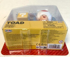 NEW Jakks 42855 World of Nintendo Mario TOAD 4 Inch Figure + QUESTION BLOCK