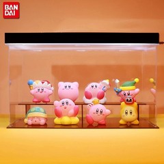 8Pcs/Set Games Star Kirby Anime Figure Cute Cartoon Pink Kirby Mini Figure