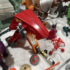 MOTU He Man Huge Lot Gray Skull Castle Weapons 18 Figures Mantisaur Stridor