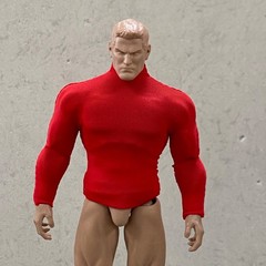 SU-CP-RD: Red Long Sleeve compression shirt for 6″~7″ Muscular Body