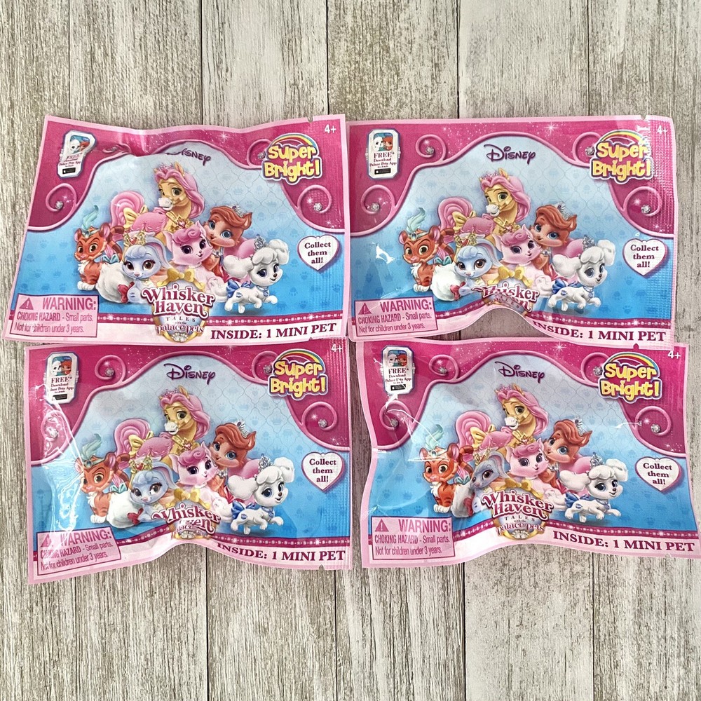 Lot of 4 Disney Whisker Haven Palace Pet Blind Bags Series 4 NEW