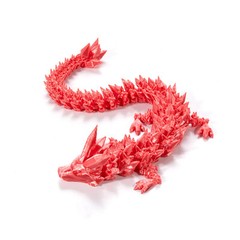 3D Printed Crystal Articulated Dragon Home Office Desktop Fish Tank Fidget Toys