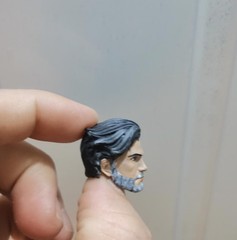 Painted 1/18 Handsome Man Head Sculpt Soldier Head For 3.75″ Action Figure