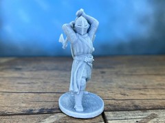 Tabletop Action Figure medieval knight with an ax 80mm Plastic soldiers