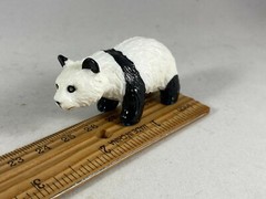 Realistic Black and White PANDA BEAR Plastic Toy Figurine, 2″ Long