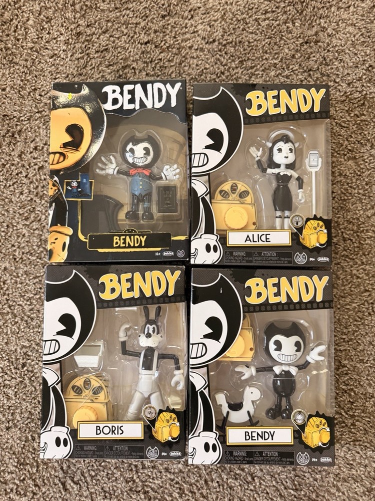 Phatmojo BENDY AND THE INK MACHINE LOT of 4 Figures NEW/Sealed!! Boris! Alice!
