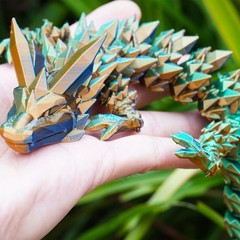 13.14inch 3D Printed Dragon Model,Articulated Animals figure,Toys Home Decor