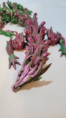 Flexi Crystal Dragon Articulated 3D Printed Toy, Small or Large, FREE SHIPPING!