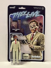 Lot 4 THEY LIVE Male Ghoul Gray Glow in Dark Action Figure ReAction Super 7 Obey