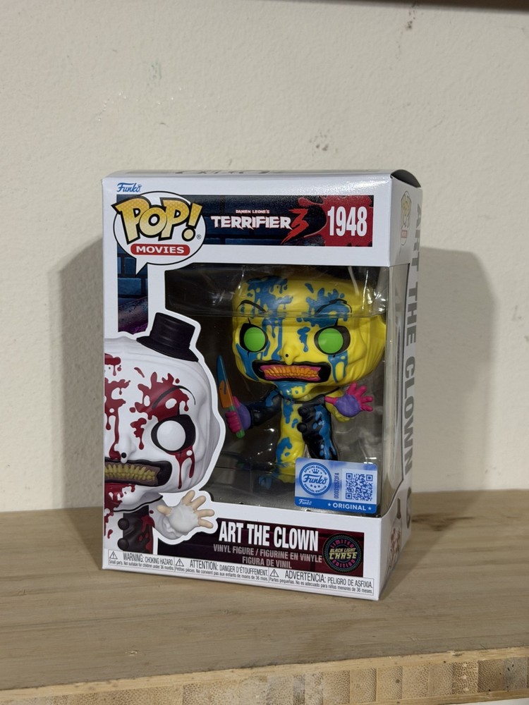Funko Pop Movies 1948 Terrifier 3 Art the Clown Black Light Chase Exclusive
