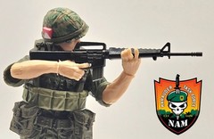 VIETNAM US ARMY Rifleman w/ Gear – Marauder GR 1:18 Scale 4″ GI Joe Type Figure