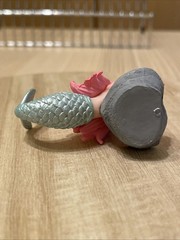 Resting Mermaid PVC Vinyl Figure Fish Lady Pink Hair Anime Fish Tank 2”
