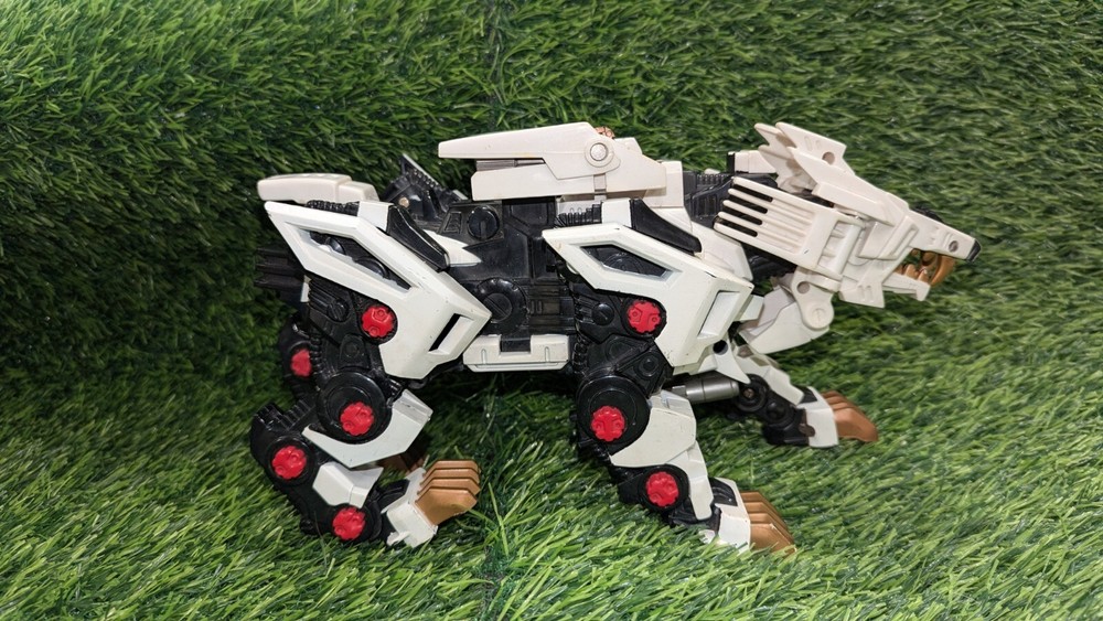 Tomy Zoids White Liger Zero Figure 2002 Robot Missing Parts Has Wear Works