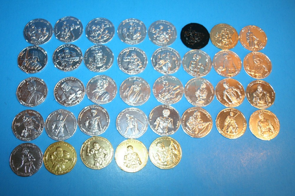 STAR WARS 2007 TAC FIGURE “COINS” COMPLETE LOOSE WEAPON HASBRO