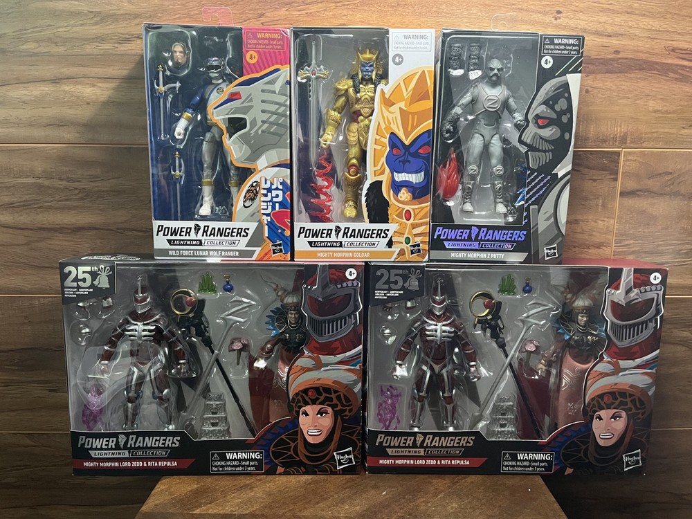 Power Rangers Lightning Collection- Zedd & Rita – Goldar – Z Putty – Wolf Ranger