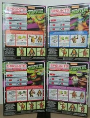 SPRUKITS BANDAI TMNT TEENAGE MUTANT NINJA TURTLES FIGURE MODEL SET OF 4 LOT KIT