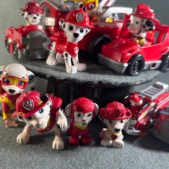 Paw Patrol Marshall Action Figure Fire Pup Truck Vehicle Lot Spin Master