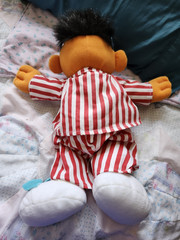 Sing & Snore Ernie Plush WORKS 1996 Sesame Street Tyco 18″