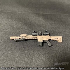 Premium Painted 1/18 Scale Weapon Gun Model For 3.75″ Aciton Figure