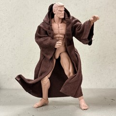 SU-R-QGJ-V2: 1/12 Dark Brown Wired Jedi Robe for 6″ Star Wars Qui-Gon jinn