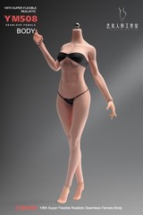 YM508 1/6 Female Pale Mid Breast Flexible Jointed Body&Details For 12”Figure